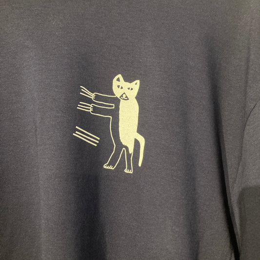 EPIQ - Negative Cat Scratch Jersey T-shirt - Bleu