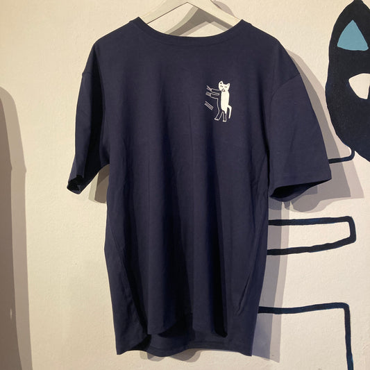 EPIQ - Negative Cat Scratch Jersey T-shirt - Bleu