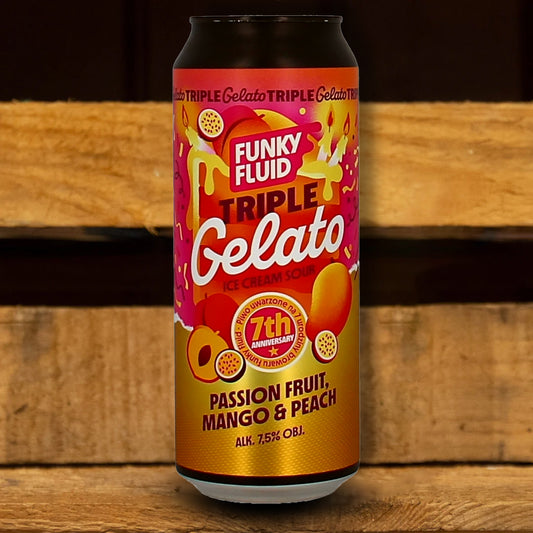 FUNKY FLUID - Triple Gelato - Passion Fruit Mango Peach - Can - 50cl
