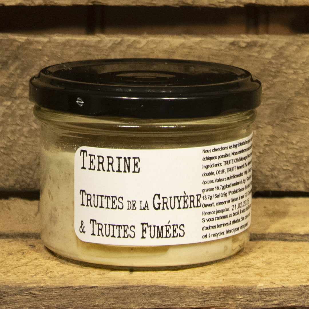 CHEZ DENIS - Terrine de Truites et Truites Fumées - Bocal - 140g